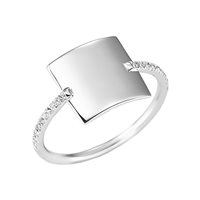 Ring Zanette Gioielli Woman in White Gold Diamante 0.07 Ct AN-605-72 - AN-605-72